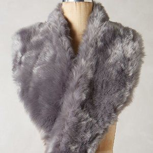 Anthropologie Grey Faux-Fur Stole